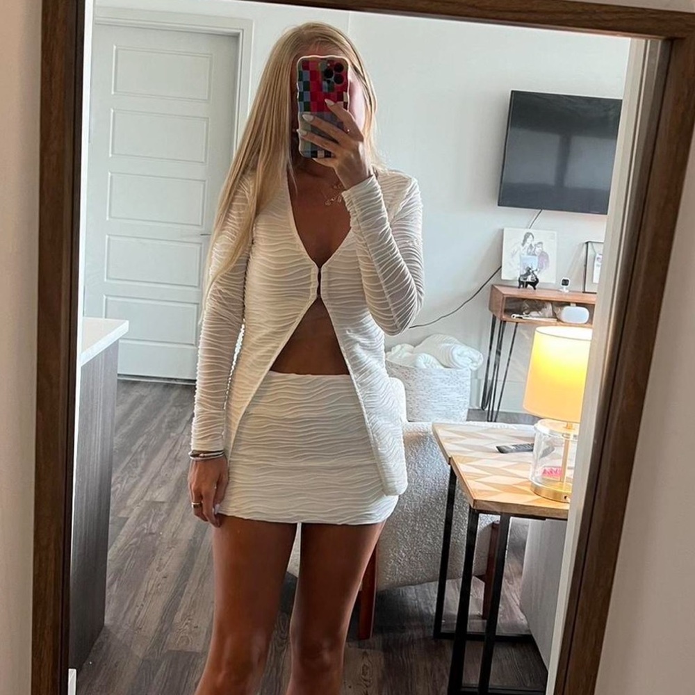 Princess Polly White Textured Mini set